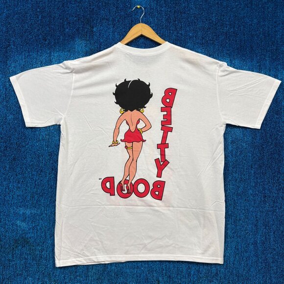 Betty Boop White Cartoon T-Shirt Size XXL - Picture 3 of 4